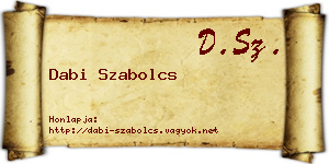 Dabi Szabolcs névjegykártya